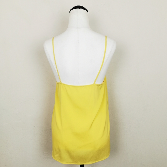Assembly Label Top sz 10 tank style Yellow Spaghetti Straps Flowy Spring Colour - Picture 3 of 9